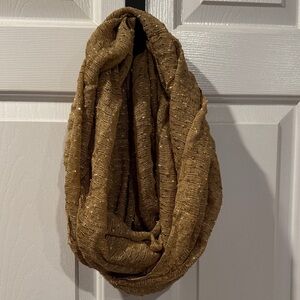 Gold Shimmer Infinity Scarf